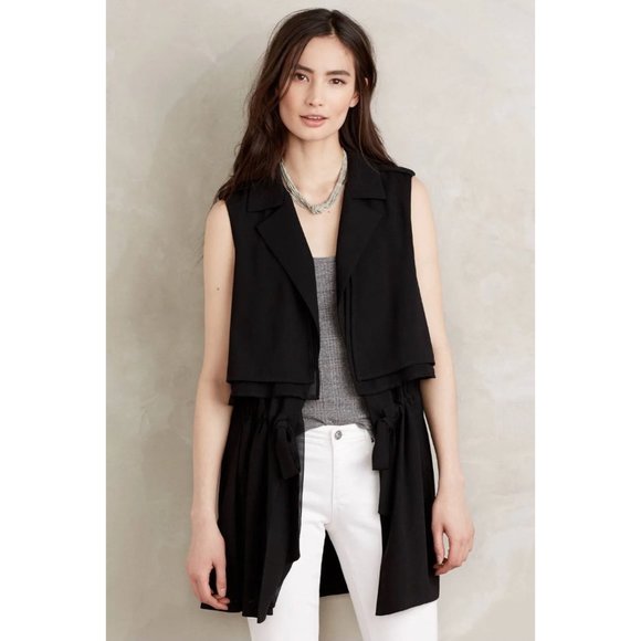 Anthropologie Cartonnier Black River Road Drape Vest NWT - Picture 7 of 13